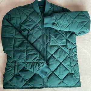Frank & Oak Skyline Reversible Bomber in deep teal (S)